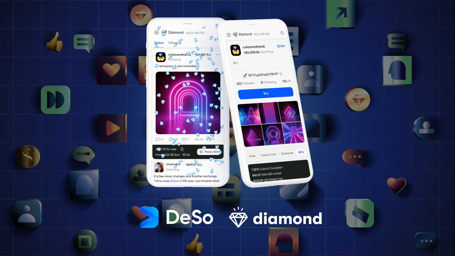 Diamond Social Media in DeSo Blockchain