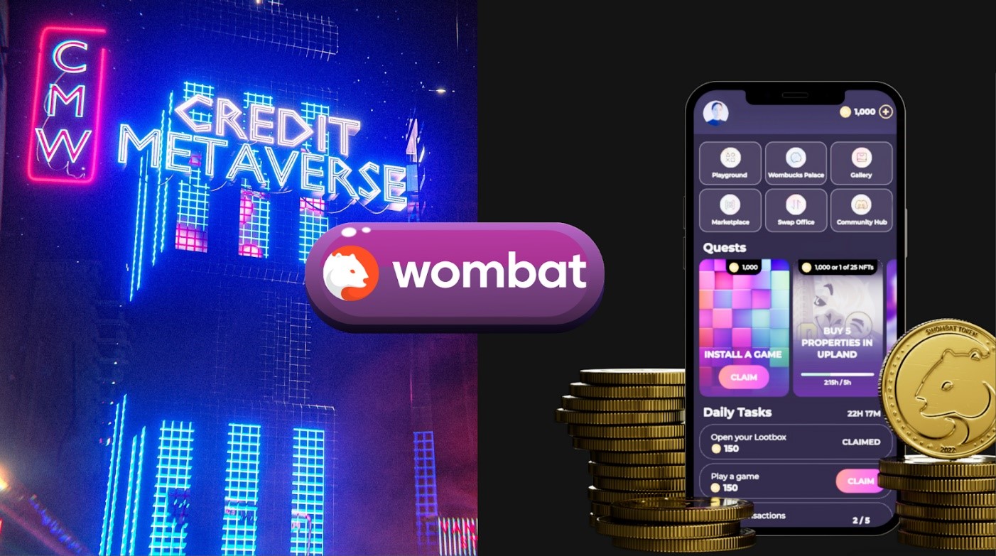 Wombat partners with Credit Metaverse on the WAX Blockchain.